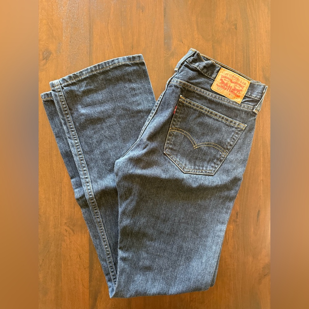 Levi's 527 33x34 Men's Dark Blue Straight Jeans